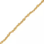 Perline irregolari 6 - 8 mm imitazione ematite - Golden x40cm