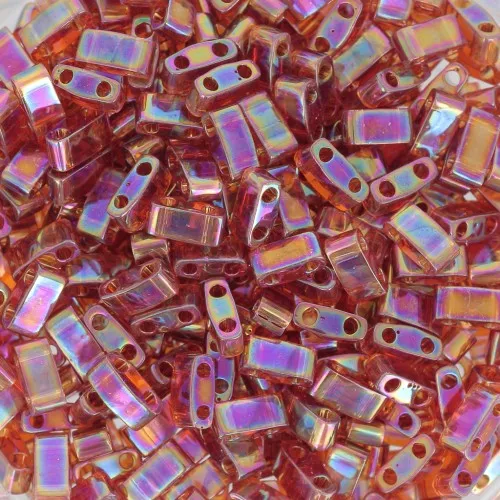 Perline Miyuki Half Tila 5x2.3x1.9mm HTL-257 - Transparent Topaz AB x10g