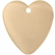 Pendente forma di cuore 19x18 mm - Dorato in oro fino x1