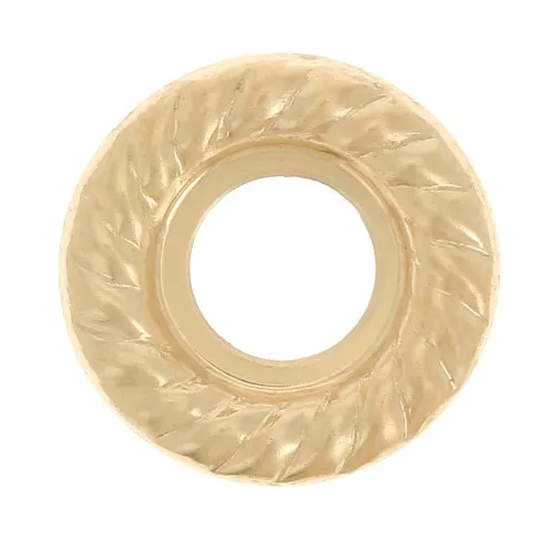 Elemento rotondo incassato da incollare 9 mm per cabochon da 5 mm -Gold filled x1