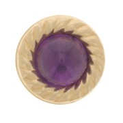 Elemento rotondo incassato da incollare 9 mm per cabochon da 5 mm -Gold filled x1