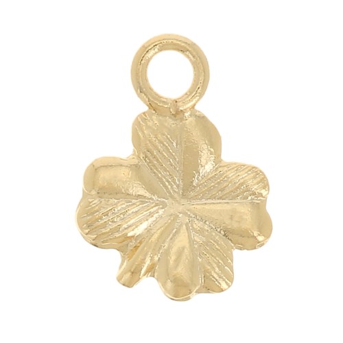 Ciondolo forma di mini trifoglio 7x5,5 mm - Gold filled x1