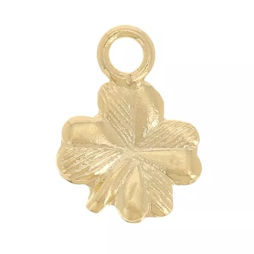 Ciondolo forma di mini trifoglio 7x5,5 mm - Gold filled x1