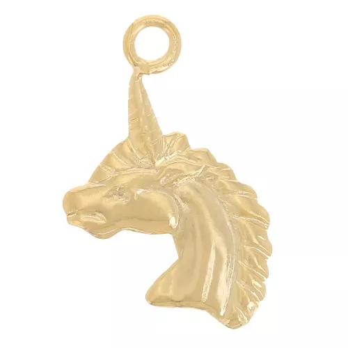 Ciondolo unicorno 12x8 mm - Gold filled x1