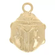 Ciondolo Coccinella 10x7 mm - Gold filled x1