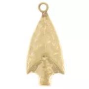 Pendente punta etnica martellata 18x8 mm -Gold filled x1