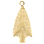 Pendente etnico a punta martellata con anello aperto 18x8 mm - Gold filled|raw }}