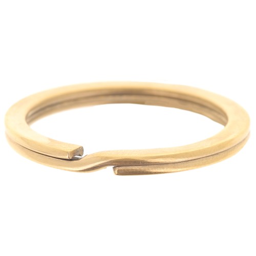 Anello portachiavi personalizzabile 28 mm - Acciaio inox 304 dorato x1