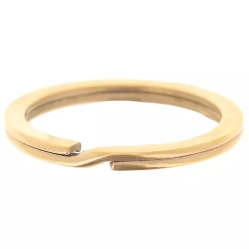 Anello portachiavi personalizzabile 28 mm - Acciaio inox 304 dorato x1