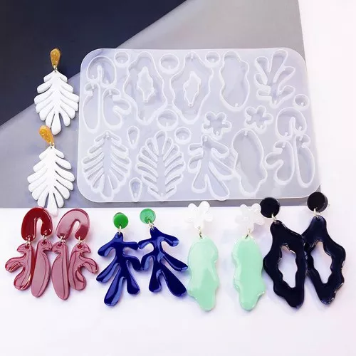 Stampo in silicone n°10 per la realizzazione di orecchini in resina - Trasparente