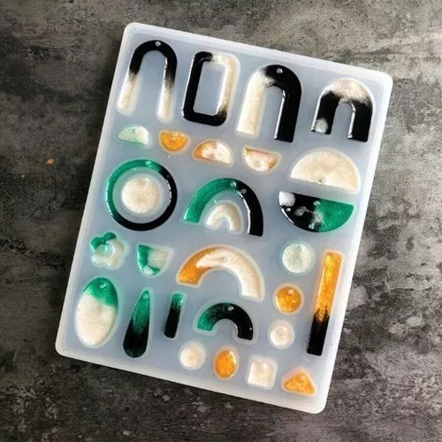 Stampo in silicone n°12 per la realizzazione di orecchini in resina - Trasparente