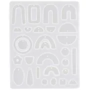 Stampo in silicone n°12 per la realizzazione di orecchini in resina - Trasparente