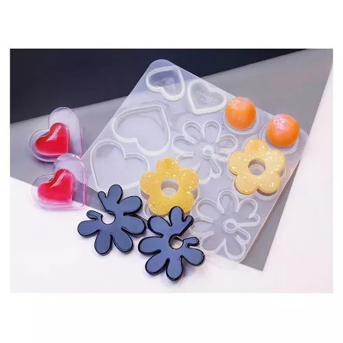 Stampo in silicone per la realizzazione di cabochon e ciondoli in resina - Trasparente