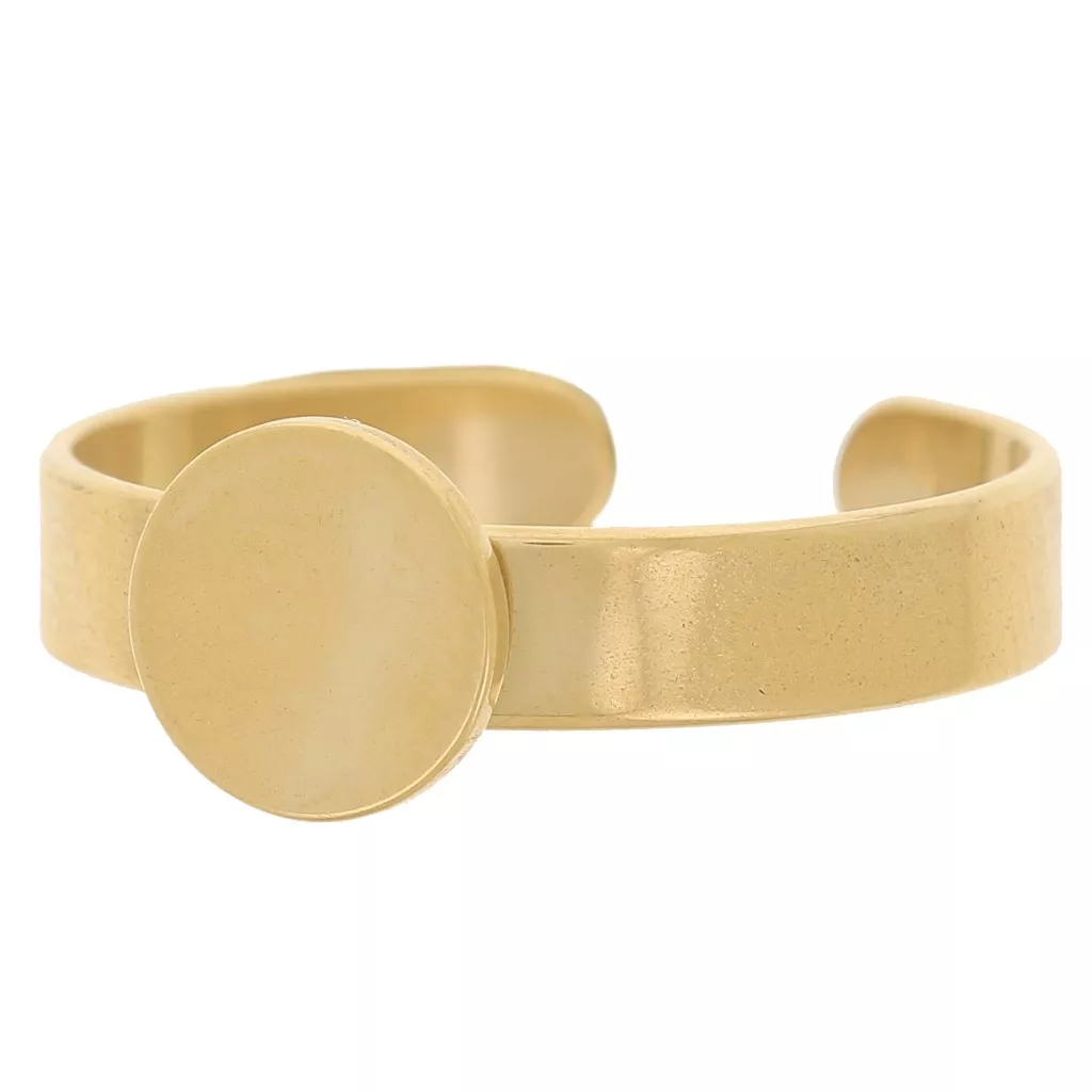 10 Anelli Portacabochon Regolabili In Ottone Per Gioielli Fai Da Te (16 Mm)