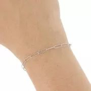 Catena rettangolare con maglia da 3 mm - Acciaio inox 316L x1m