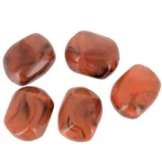 Perla barocca irregolare in resina opaca 22x17 mm - Terracotta marmorizzata x1