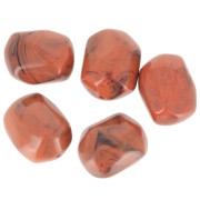 Perla barocca irregolare in resina opaca 19x15 mm - Terracotta marmorizzata x1