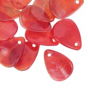 Zecchini petalo di fiore curvo da 17mm in acrilico - Red Marble x15|raw }}