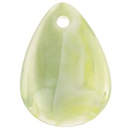 Zecchini petali di fiori da 17mm in acrilico -Lichene marmorizzato - Bianco x15