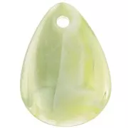 Zecchini petali di fiori da 17mm in acrilico -Lichene marmorizzato - Bianco x15