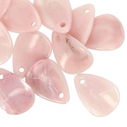 Zecchini petali di fiori curvi da 17 mm in acrilico - marmo malva antico x15