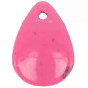 Zecchini petalo di fiore curvo da 17 mm in acrilico - Fucsia screziato x15