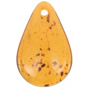 Zecchini petalo di fiore curvo da 24,5 mm in acrilico - Ambra screziata x6