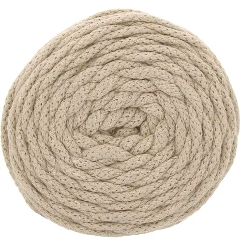 Bobina di corda per macramè Cotton Air 5 mm - Beige x50m