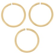 Anelli aperti 8x0,7 mm - Acciaio inox 316L dorato x10|raw }}