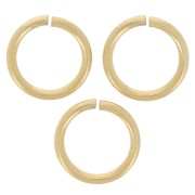 Anelli aperti 8x1 mm - Acciaio inox 316L dorato x10|raw }}