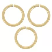 Anelli aperti 8x1 mm - Acciaio inox 316L dorato x10