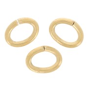 Anelli ovali aperti 4x3x0,7 mm - Acciaio inossidabile 316L dorato x10|raw }}