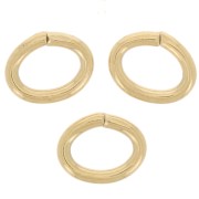 Anelli ovali aperti 5x4x0,8 mm - Acciaio inossidabile 316L dorato x10|raw }}