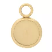 Castone pendente per cabochon piatto da 6 mm - Acciaio inossidabile 304 dorato x1