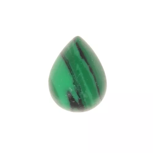 Cabochon a goccia 5x4 mm in imitazione pietra semipreziosa - Malachite x2