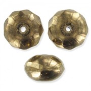 Ciambelle 9x6 mm Jet Gold x25