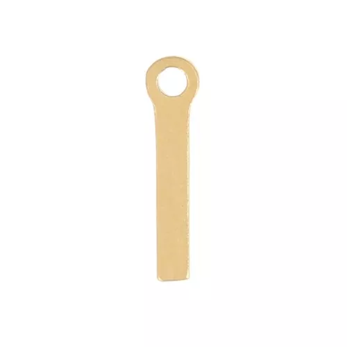 Ciondolo lettera alfabeto 7 mm - I - acciaio inox dorato x1