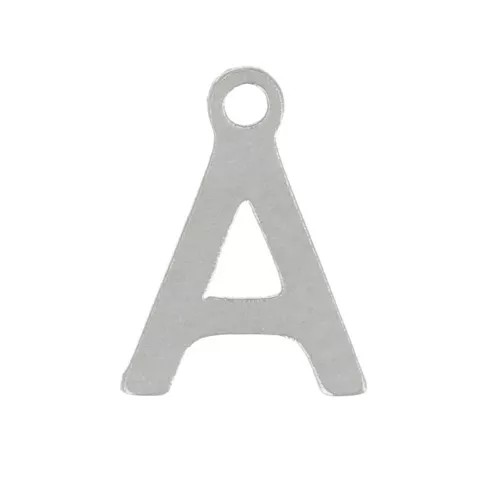 Ciondolo lettera alfabetica 7 mm - A - Acciaio inossidabile 304 x1