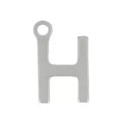 Ciondolo lettera alfabetica 7 mm - H - Acciaio inossidabile 304 x1