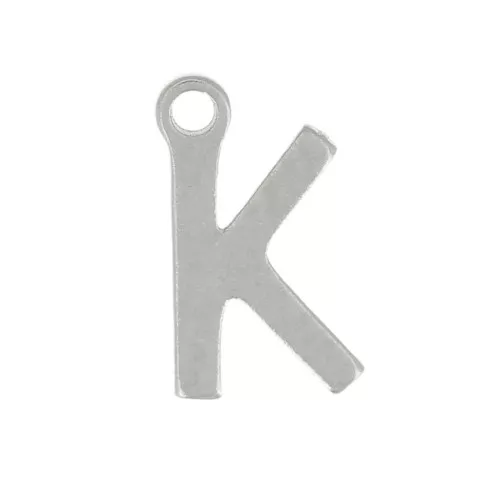 Ciondolo lettera alfabetica 7 mm - K - Acciaio inossidabile 304 x1