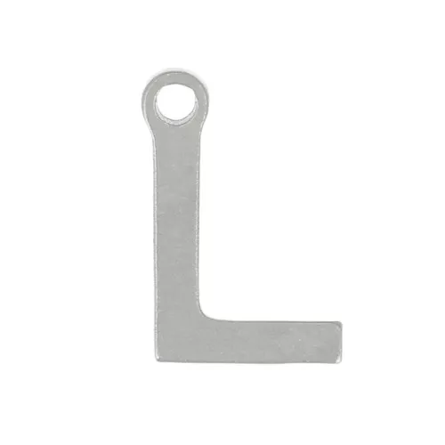 Ciondolo lettera alfabetica 7 mm - L - Acciaio inossidabile 304 x1
