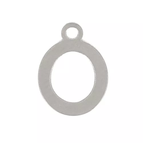Ciondolo lettera alfabetica 7 mm - O - Acciaio inossidabile 304 x1