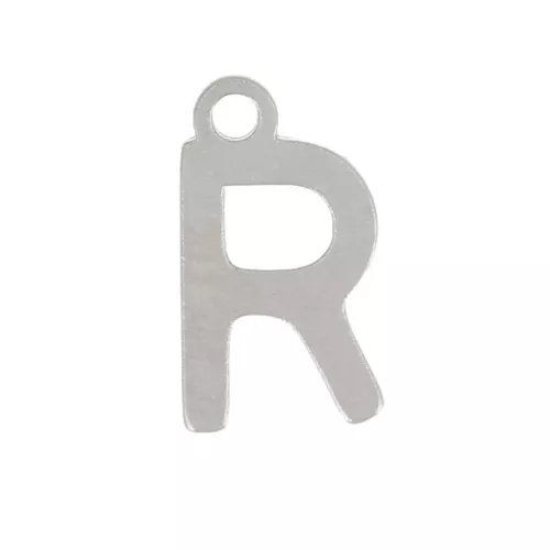Ciondolo lettera alfabetica 7 mm - R - Acciaio inossidabile 304 x1