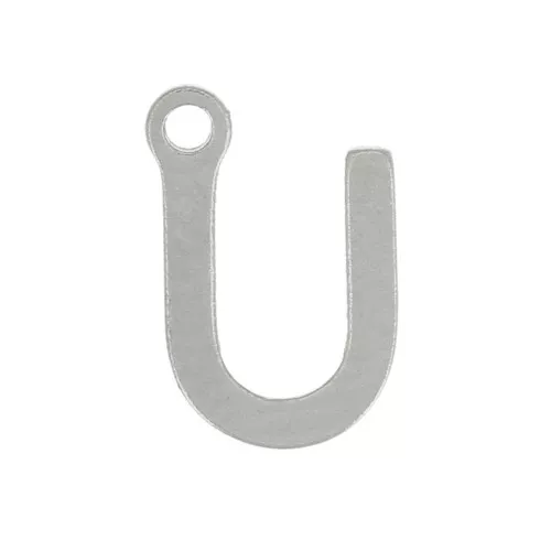 Ciondolo lettera alfabetica 7 mm - U - Acciaio inossidabile 304 x1