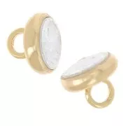 Chiusure magnetiche 9x6 mm - Dorati con oro fino x20