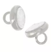 Chiusure magnetiche 9x6 mm - Placcatura argento fine x10