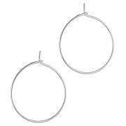 Orecchini a cerchio da 20 mm da decorare - Acciaio inossidabile 316L x40