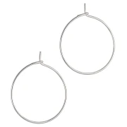 Orecchini a cerchio da 20 mm da decorare - Acciaio inossidabile 316L x40