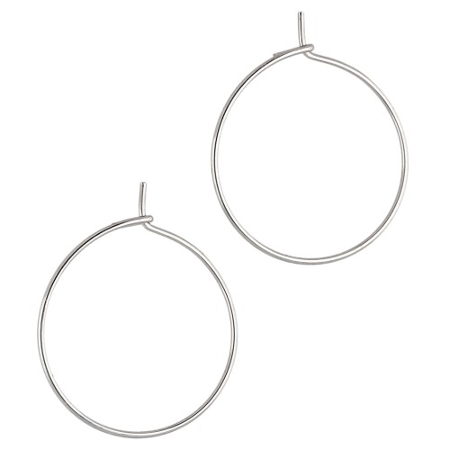 Orecchini a cerchio da 20 mm da decorare - Acciaio inossidabile 316L x40