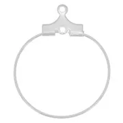 Orecchini - da decorare 21 mm - Acciaio inossidabile 316L argentato x2